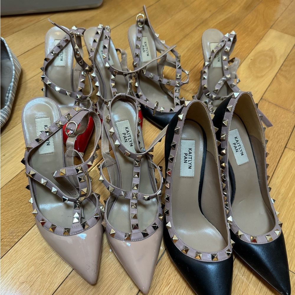 Kaitlyn Pan Black Studded Heels - Picture 3 of 3